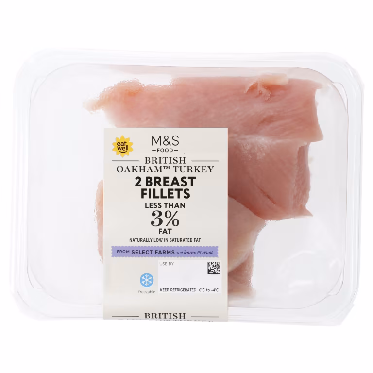 M&S 2 British Oakham Turkey Breast Fillets