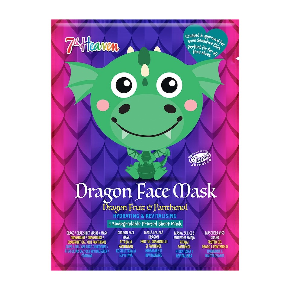 7th Heaven Dragon Sheet Face mask
