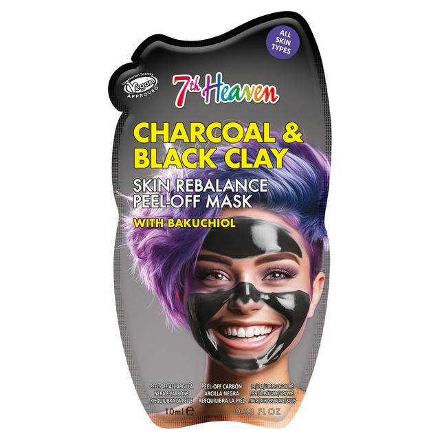 7th Heaven Charcoal & Black Clay with Bakuchiol Skin Rebalance Peel Off Mask