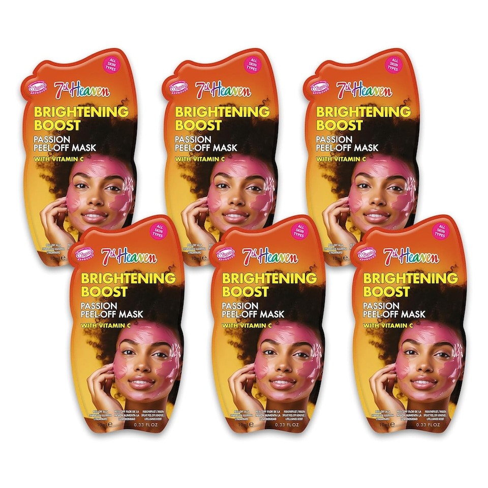 7th Heaven Passion Peel Off Face Mask with Vitamin C, Pack of 6