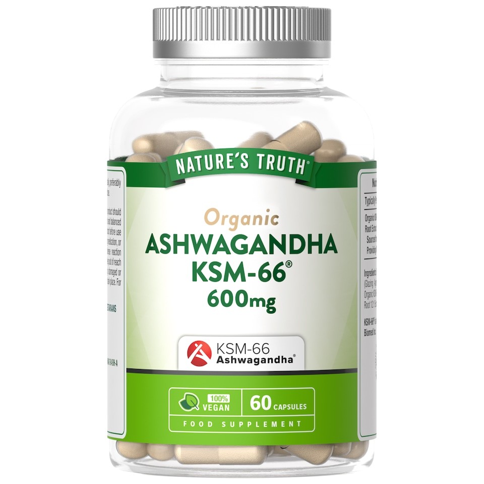 Ashwagandha KSM-66 600mg | 60 Vegan Capsules | Nature's Truth