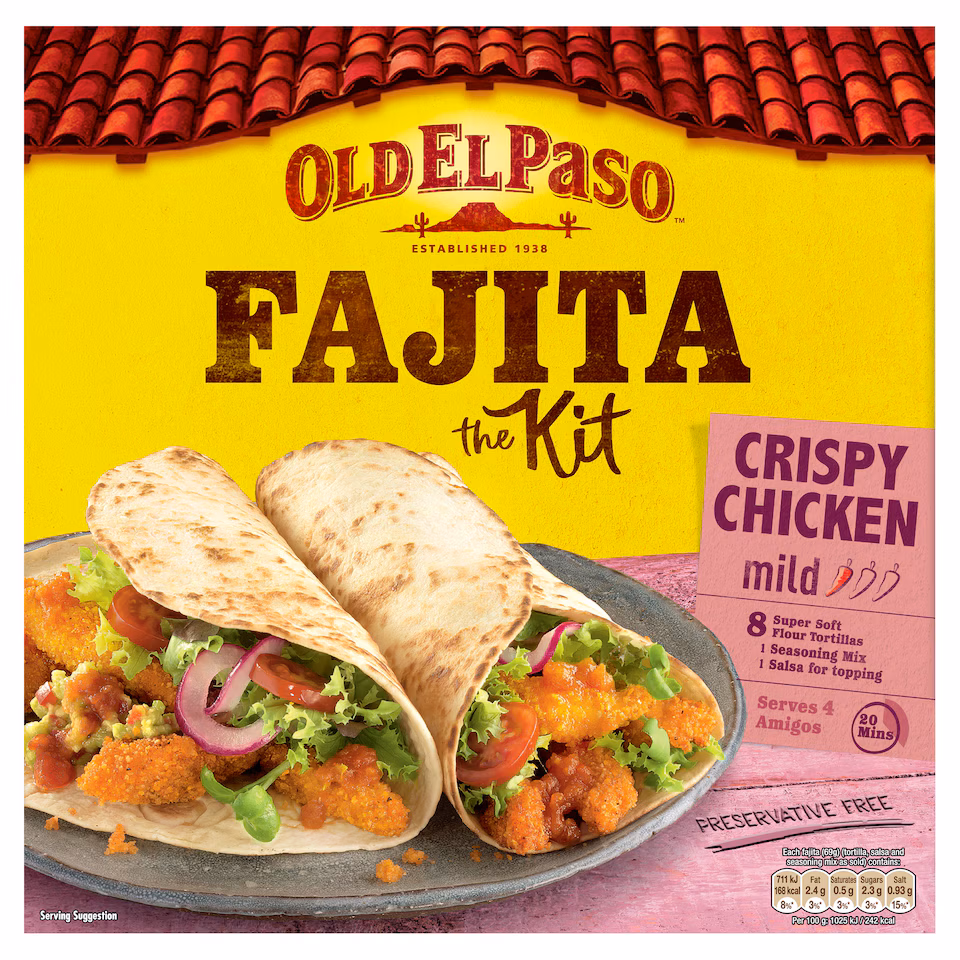 Old El Paso Crispy Chicken Fajita Kit 555G