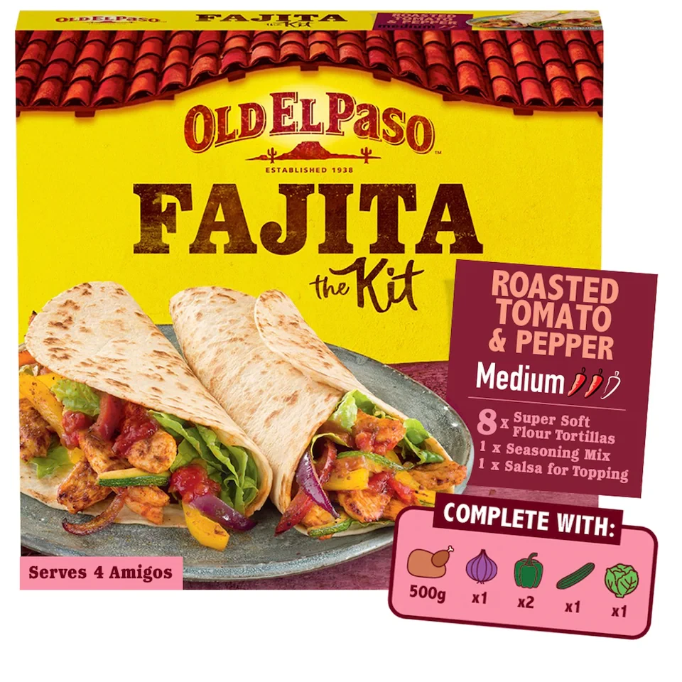 Old El Paso Tomato & Pepper Fajita Kit 505G