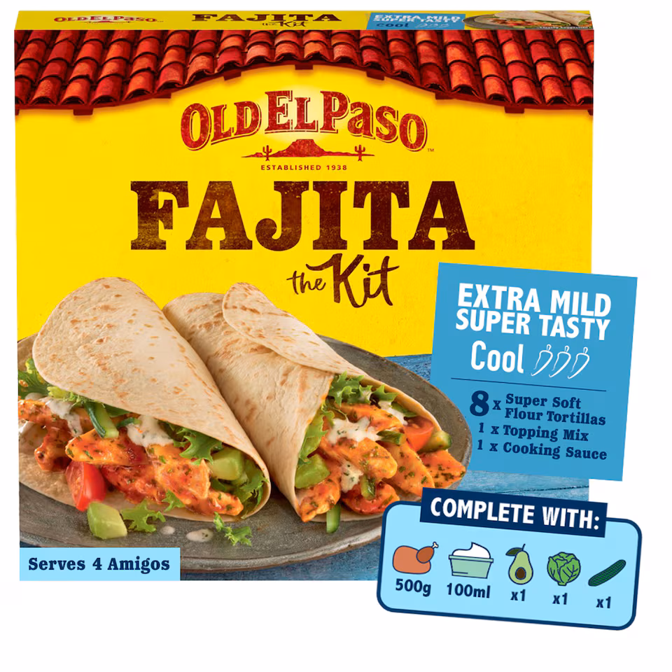 Old El Paso Extra Mild Fajita Dinner Kit 476G