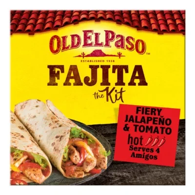 Old El Paso Fiery Jalapeño and Tomato Fajita Kit 500g