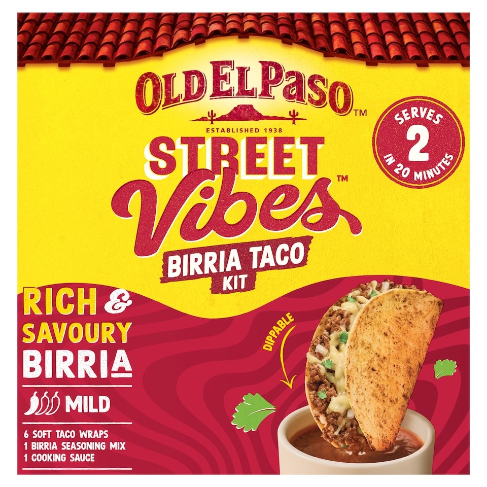 Old El Paso Street Vibes Birria Soft Taco Kit 257g