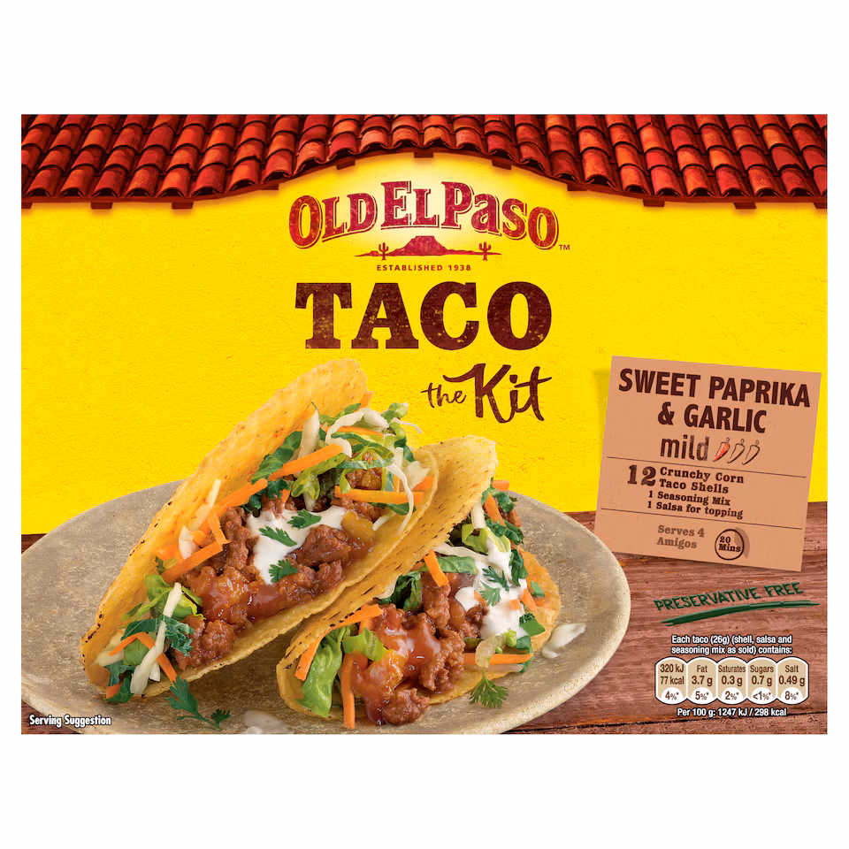 Old El Paso Crunchy Taco Kit 308G