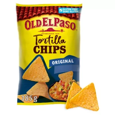 Old El Paso Gluten Free Crunchy Salted Tortilla Chips 185g