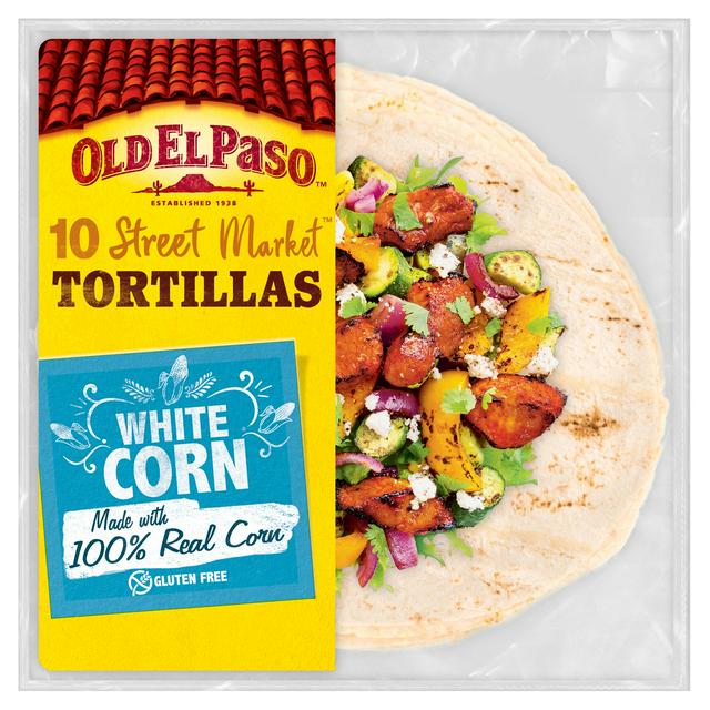 Old El Paso Mexican Gluten Free White Corn Tortilla Wraps x10 208g