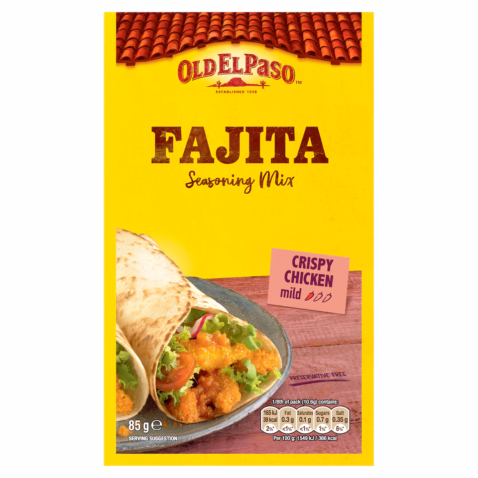 Old El Paso Crispy Chicken Fajita Seasoning Spice Mix 85G
