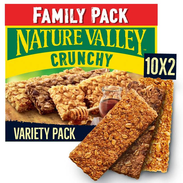 Nature Valley Crunchy Variety Pack Cereal Biscuit Snack Bars 5x42g