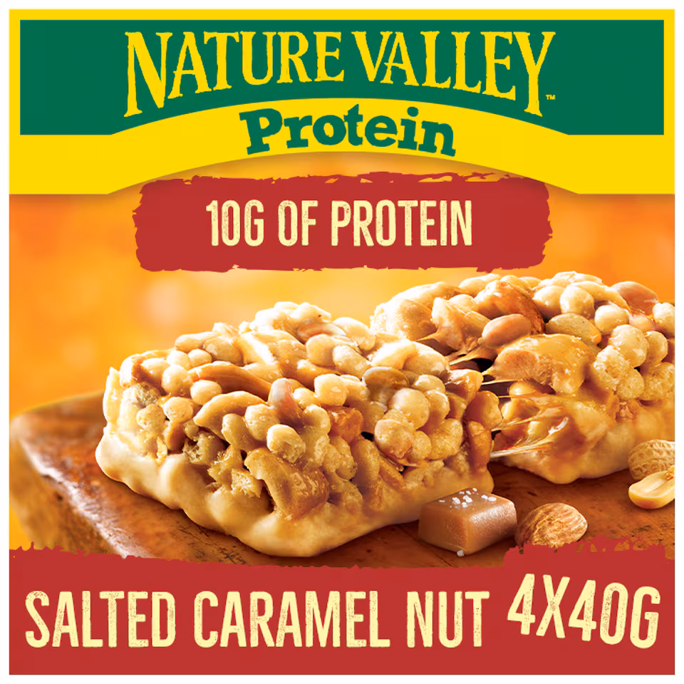 Nature Valley Protein Salted Caramel Nut Cereal Bars 4 x 40g