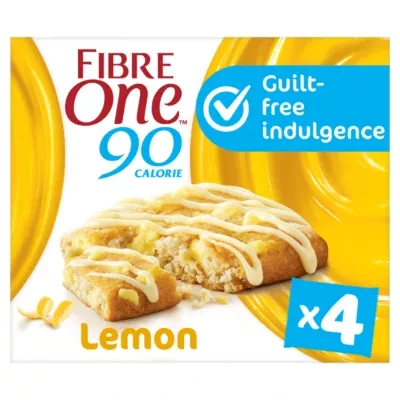 Fibre One 90 Calorie Lemon Drizzle Squares 4 x 24g (96g)