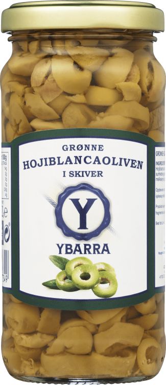 Oliven Grønne skivet 230g Ybarra