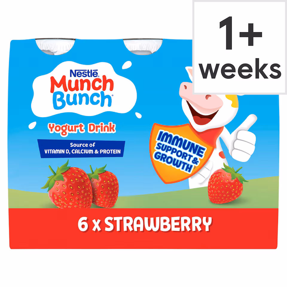 Munch Bunch Strawberry Lunchbox Kids Yoghurt Drink 6x90g