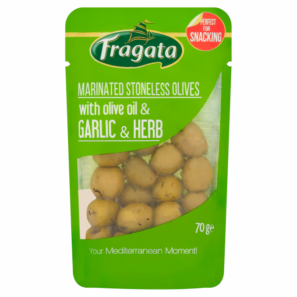 Fragata Marinated Stoneless Olives with Olive Oil & Garlic & Herbs