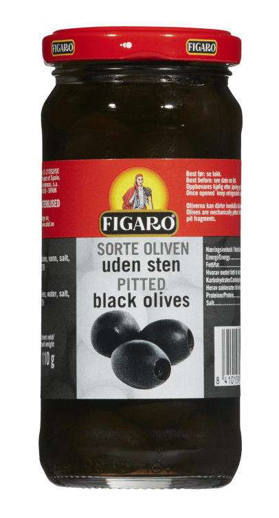 Oliven Sort u/Sten 240g Figaro