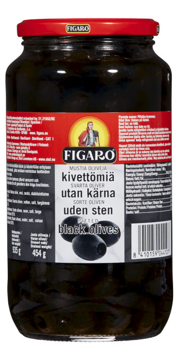 Oliven Sort u/Sten 935g Figaro
