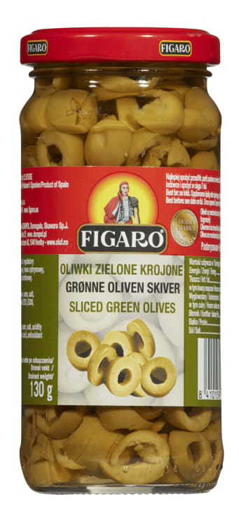 Oliven Grønn skivet 240g Figaro