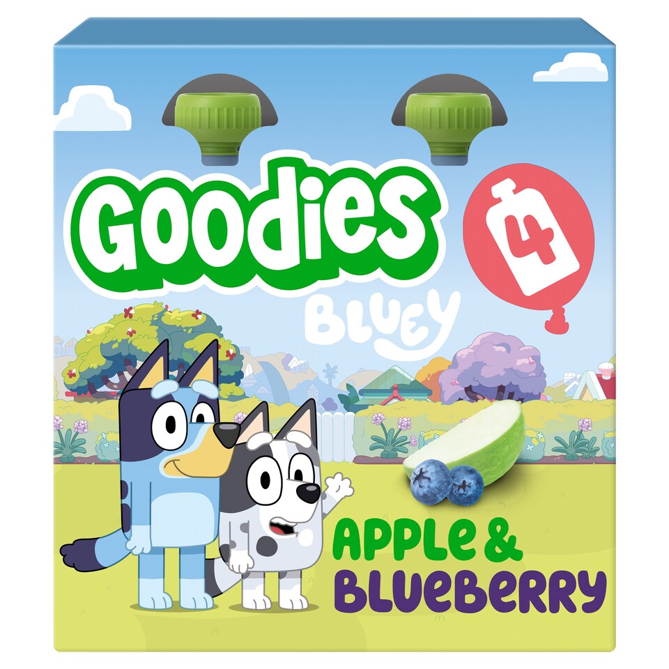 Goodies Bluey Apple & Blueberry Pouch 4x100g