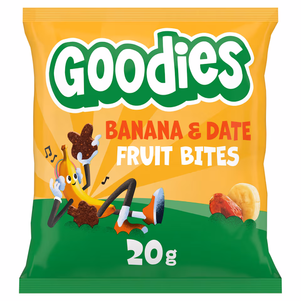 Goodies Kids Snack Banana & Date Fruit Bites 20g