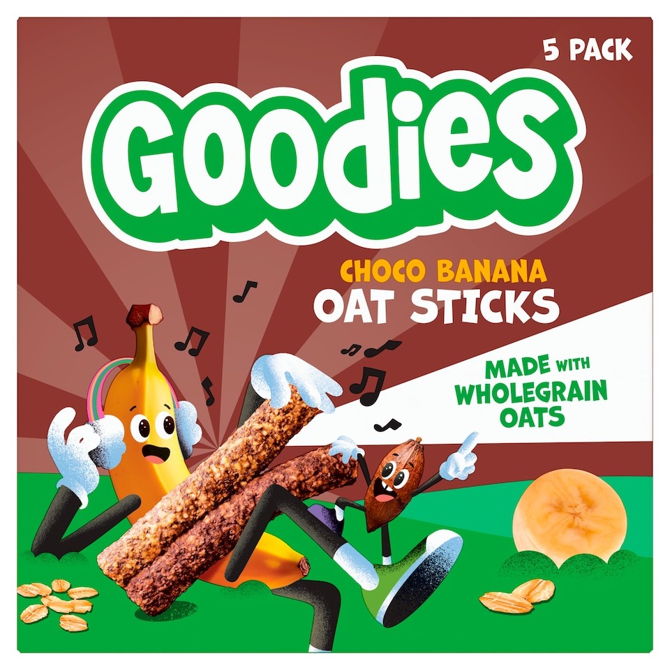 Goodies Choco Banana Oat Sticks 5x23g