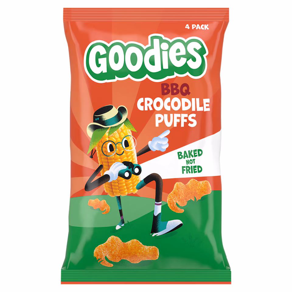 Goodies Crocodile Puffs BBQ 4x12g