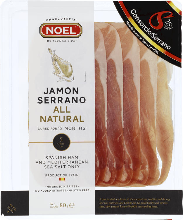 Serrano Skinke skivet 12mnd 80g Noel