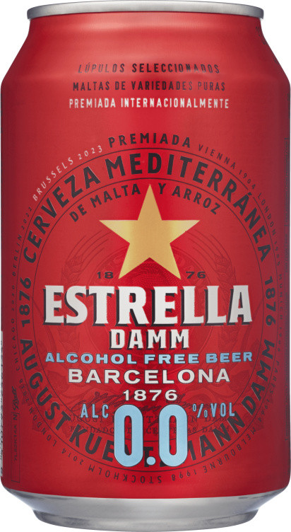 Estrella Damm Alk.Fri 0,33l boks