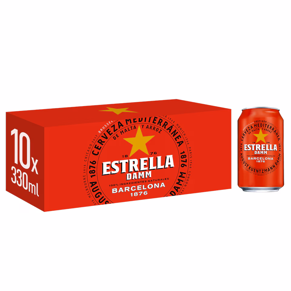 Estrella Damm Lager Beer 10 x 330ml