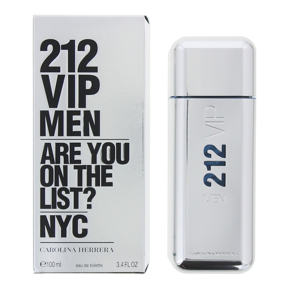 Carolina Herrera 212 Vip Men Eau de Toilette 100ml Spray for Him | Grey | 100ml