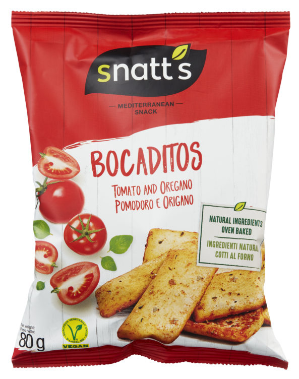 Bocaditos Tomat&Oregano 80g Snatt's