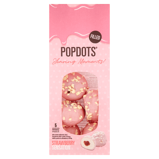 Popdots 5 Filled Strawberry Sensation 124g