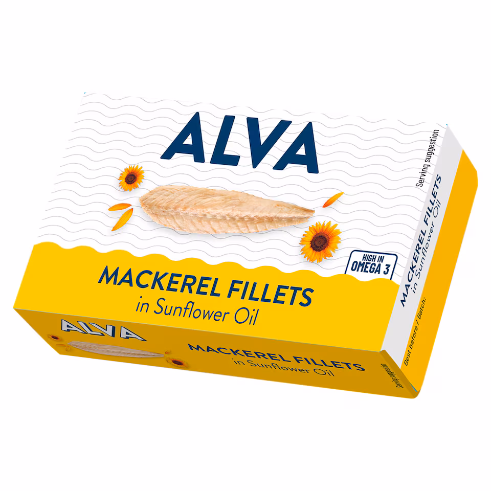 Alva Mackerel Fillets in Sunflower Oil 120g