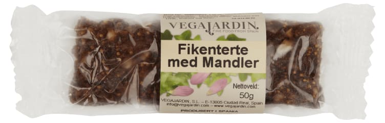 Fikenterte til Ost m/Mandel 50g Vegajardin