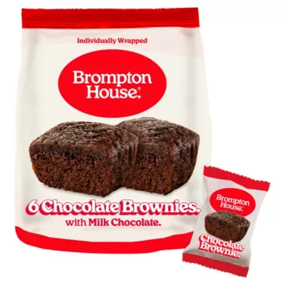Brompton House Chocolate Brownies with Milk Chocolate 6 x 25g (150g)