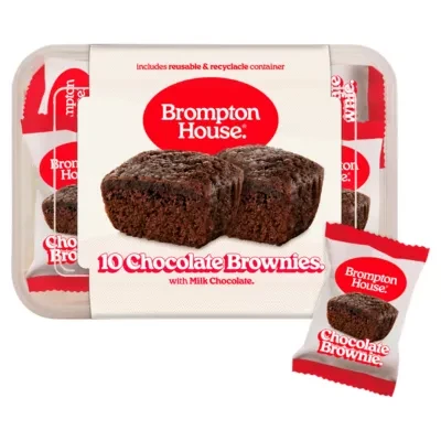 Brompton House Chocolate Brownies with Milk Chocolate 10 x 25g (250g)