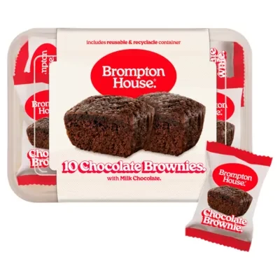 Brompton House Chocolate Brownies with Milk Chocolate 10 x 20g (200g)