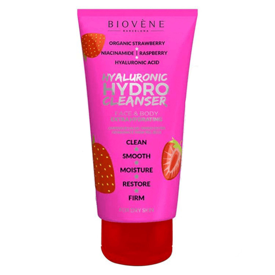Biovène Hydro Cleanser HA + Organic Strawberry Hydrating Cleanser For Face & Body 200ml