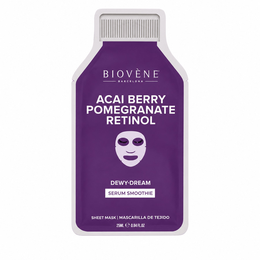 Biovène Acai Retinol Dewy-Dream Smoothie Serum Sheet Mask 1pcs