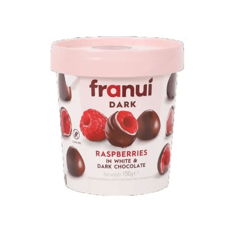 Bringebær Mørk Sjokolade 150g Franui