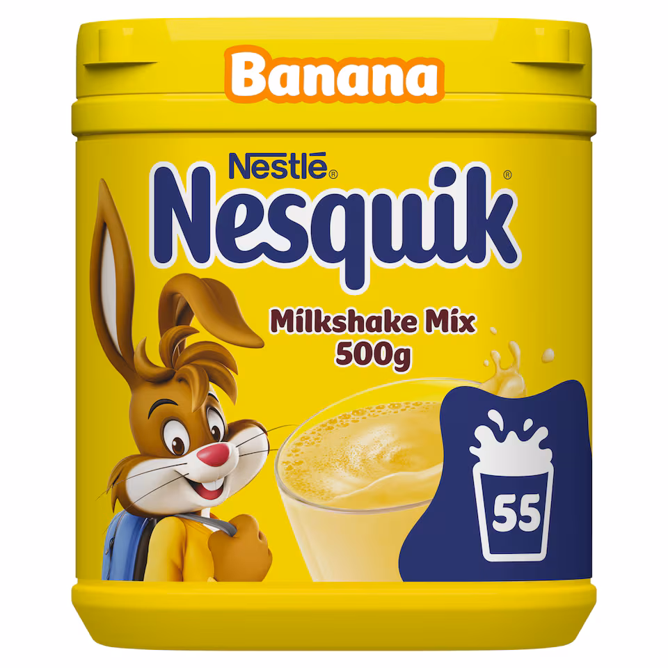 Nesquik Banana Flavoured Milkshake Powder 500g Tub