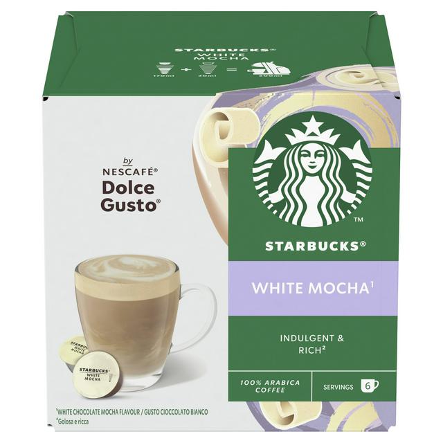 Starbucks by Nescafé Dolce Gusto White Mocha Coffee Pods 6 Drinks, x12