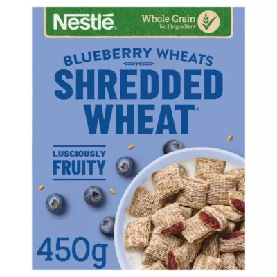 Shredded Wheat Shredded Wheat Bitesize Blueberry Wheats Breakfast Cereal 450g