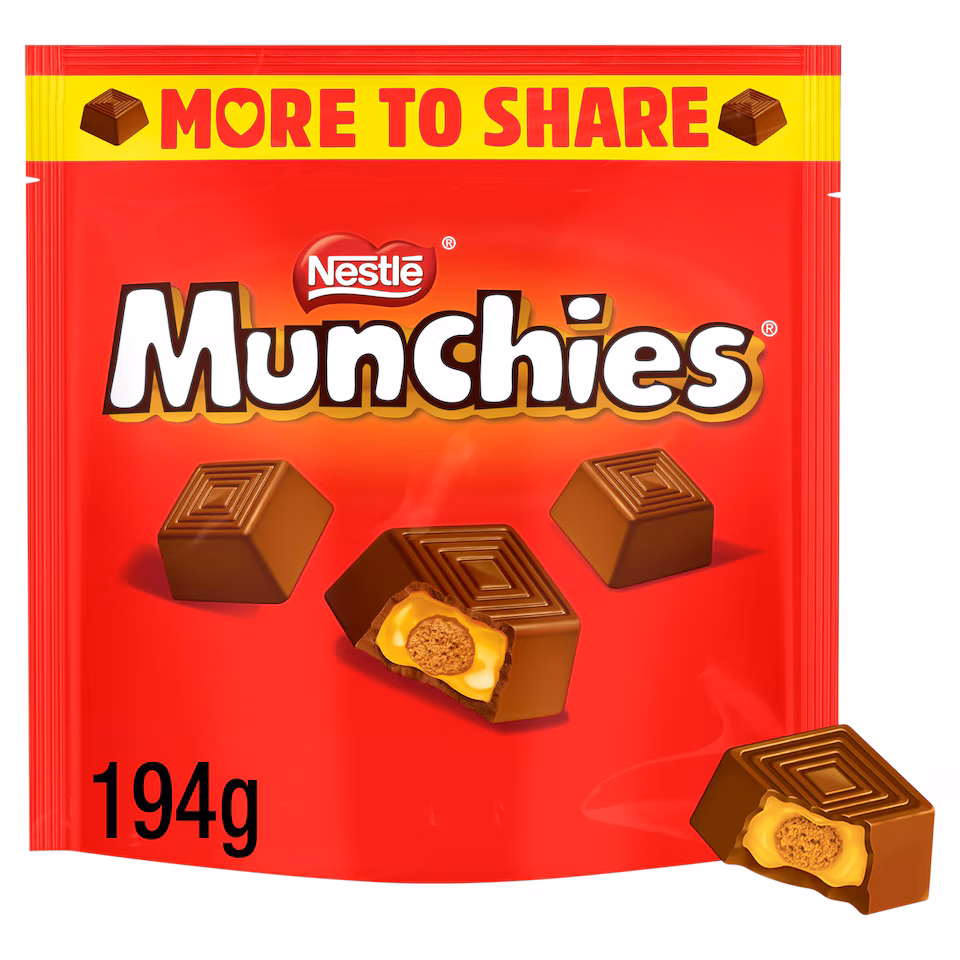 Munchies Milk Chocolate Share Bag 194G