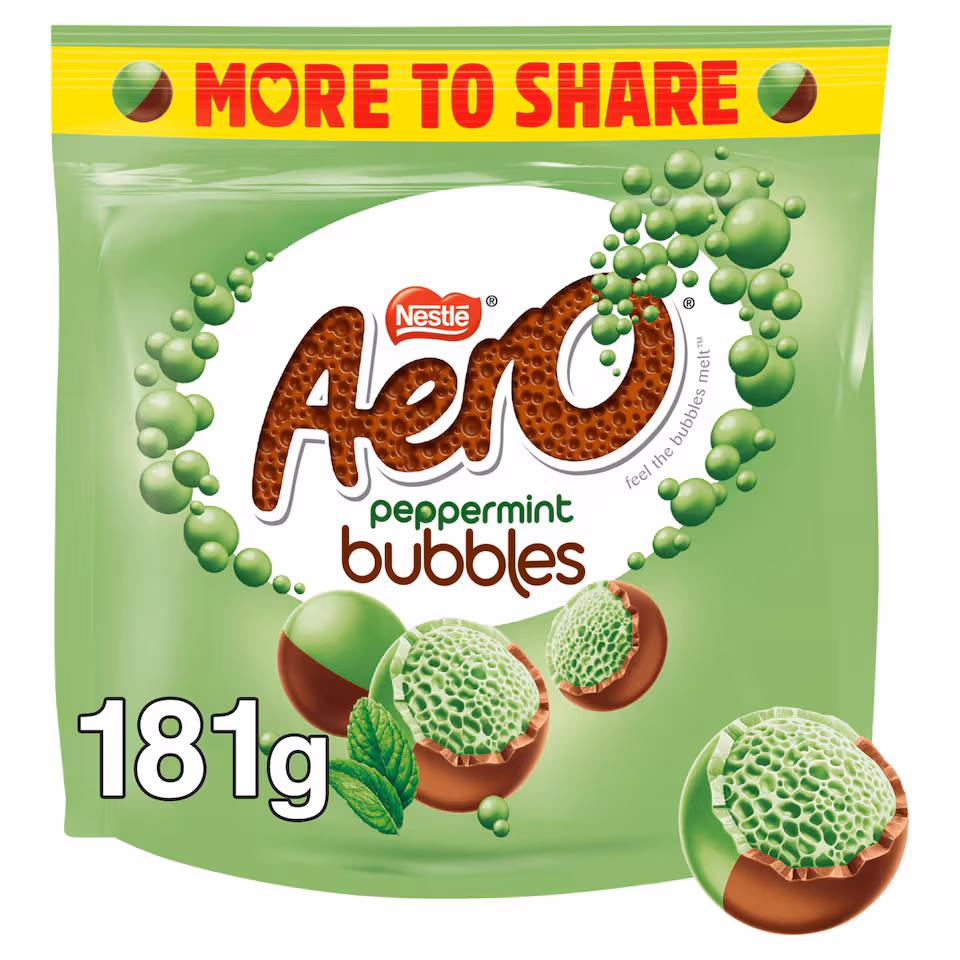 Aero Bubbles Peppermint Share Bag 181g