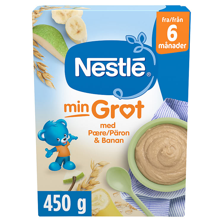 Min Grøt Pære&Banan 6m 450g Nestle