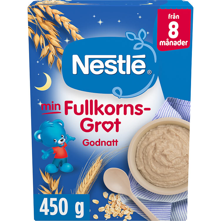 Min Fullkornsgrøt God Natt 8m 450g Nestle