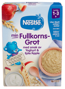 Min Fullkornsgrøt Yoghurt Eple 1-3år 450g