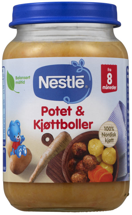 Potet&Kjøttboller 8mnd 190g Nestle